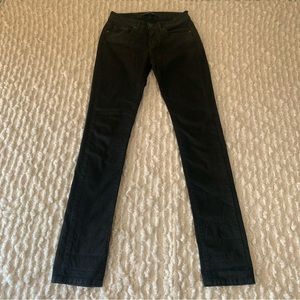 SHOP 126 WOMENS SIZE 36 BLACK SKINNY JEAN PANTS WITH SHEEN SLIGHT SHIMMER